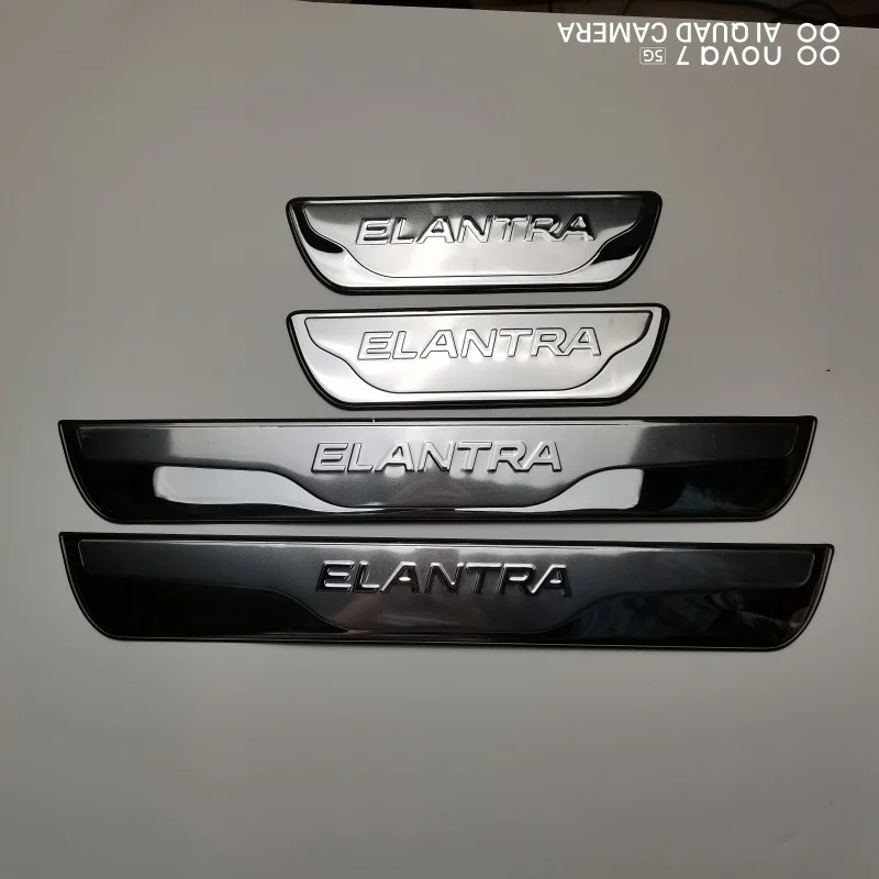

2006 2007 2008 2009 2010 2011 2012FOR Hyundai Elantra stainless Steel Door Sill Scuff Plate Welcome pedal Car Accessories