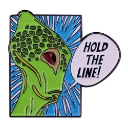Major Kirrahe Needs YOU To Hold The Line Enamel Pin Mass Effect Game Brooch Badge Backpack Jewelry Accessories green head