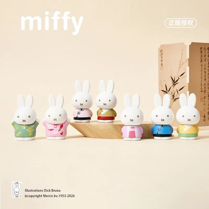 Neue Kawaii Miffy Cartoon Niedliche Original Blind Box Puppe Desktop-Dekoration Figur Geburtstagsgeschenk Spielzeug für Mädchen