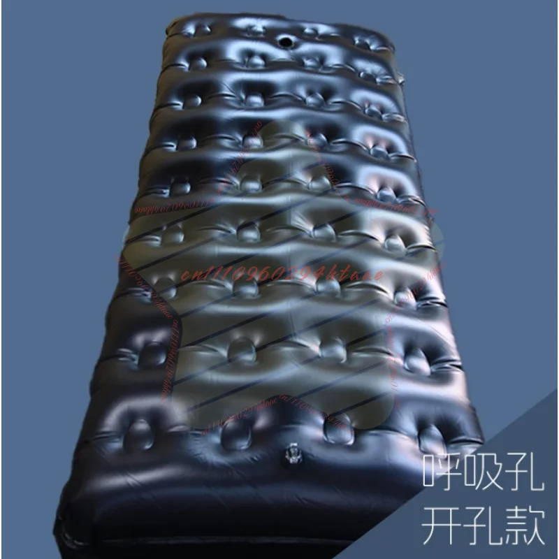 230×90cm PVC Latex Vacuum Inflatable Air Mattress, Double Layer Double Chamber Compressed Sleeping Pad