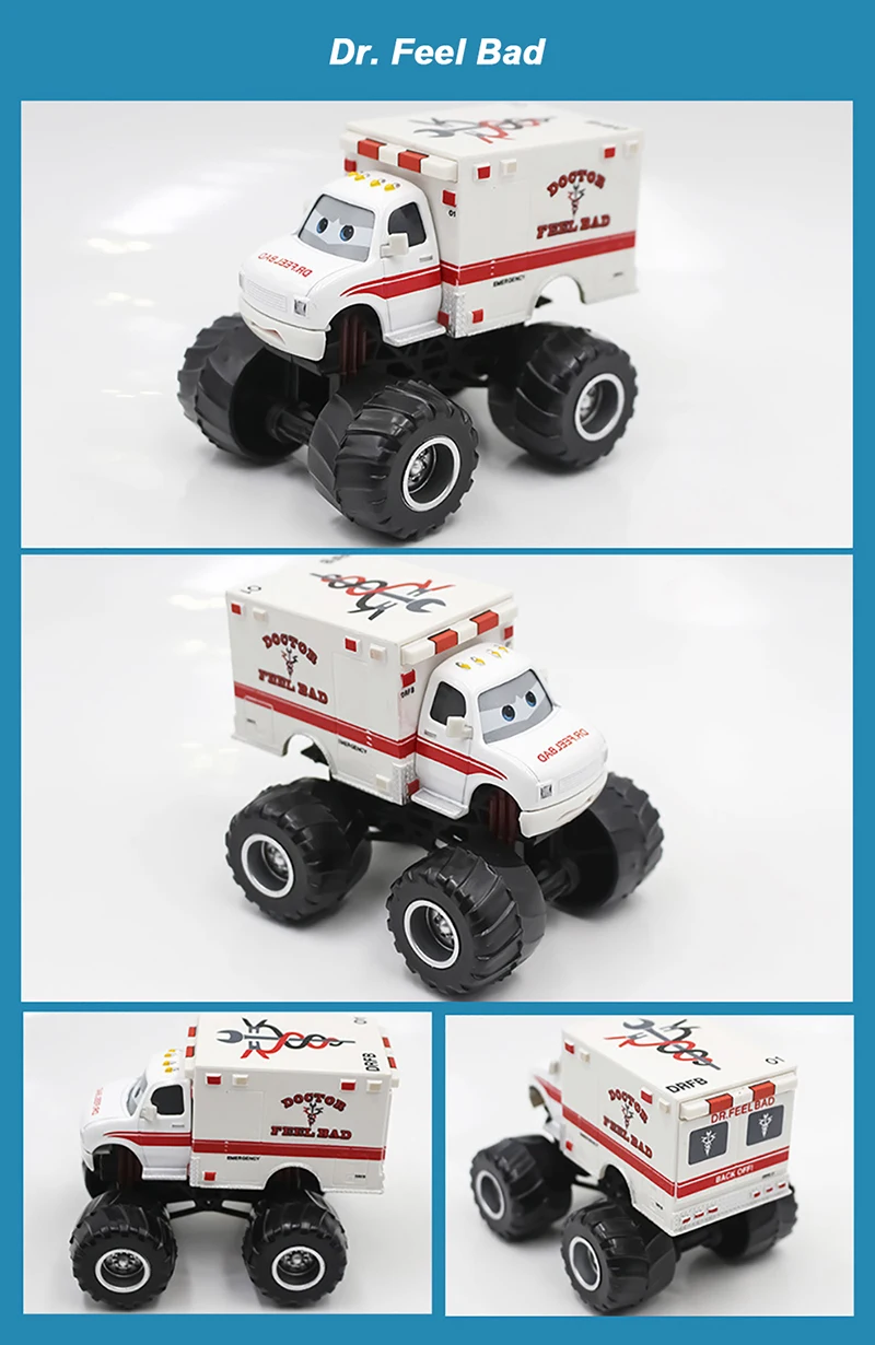 Spielzeugautos Monster Truck Tormentor Mater Frightening McMean Lightning McQueen I-Screamer Wrestler Modell Kinderspielzeugauto – Detail 8