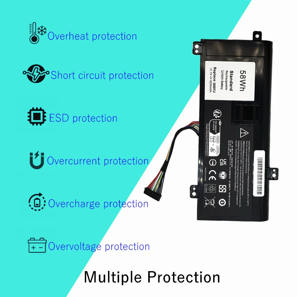 G05YJ Laptop Battery For Dell Alienware A14 M14X R3 R4 14D-1528 Series Y3PN0 8X70T P39G