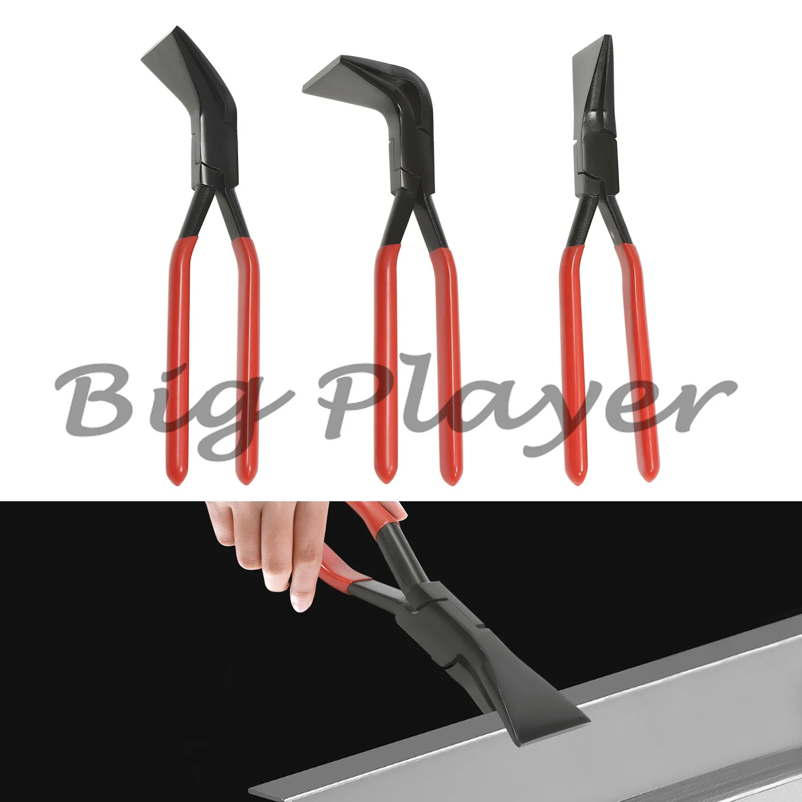 

3Pcs Metal Bending Pliers Set, Straight & 45° & 90° Hand Seamers Sheet Metal Tools for Bending & Flattening Sheet Metal Is