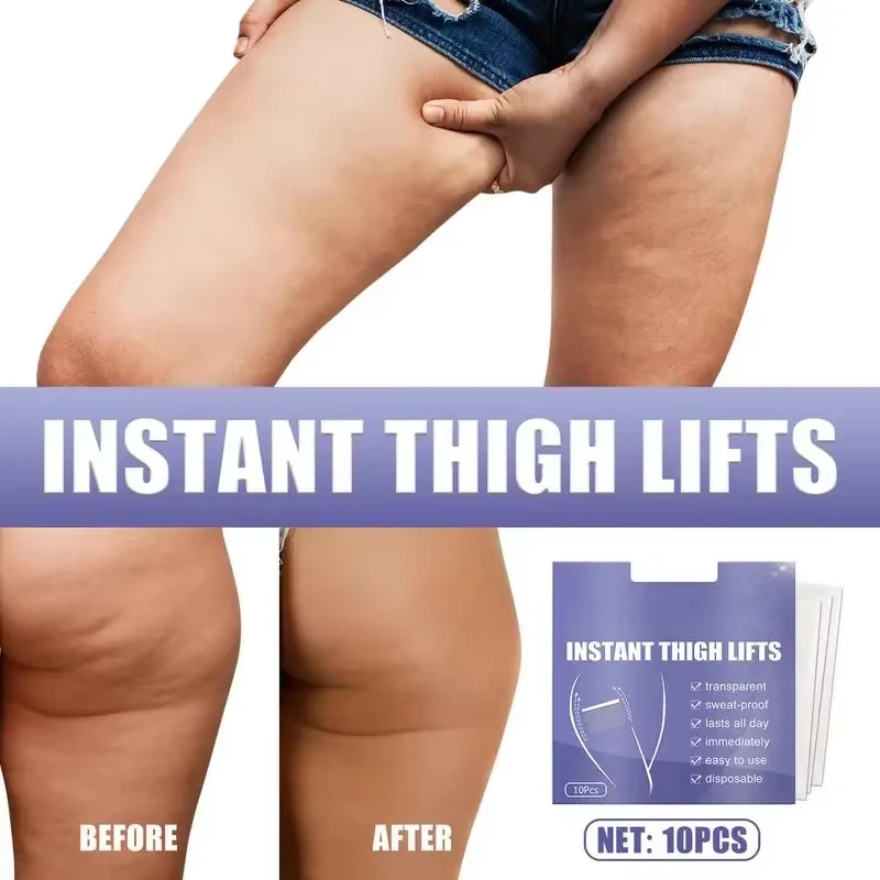 10Pcs Invisible Thin Leg Stickers Leg Lifting Patch Thigh Anti Wear Patch Ultra Thin Inner Sticker Foot Care Tools
