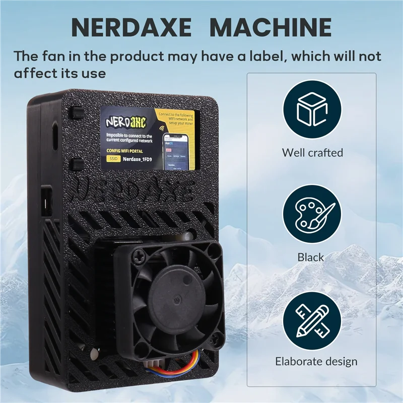 SB-Nerdaxe Nerdminer Mijnwerker 500Gh/S BM1366 ASIC Chip Bitaxe Loterij Mijnbouw Mijnwerker Solo Loterij BTC Mijnwerker US PLUG