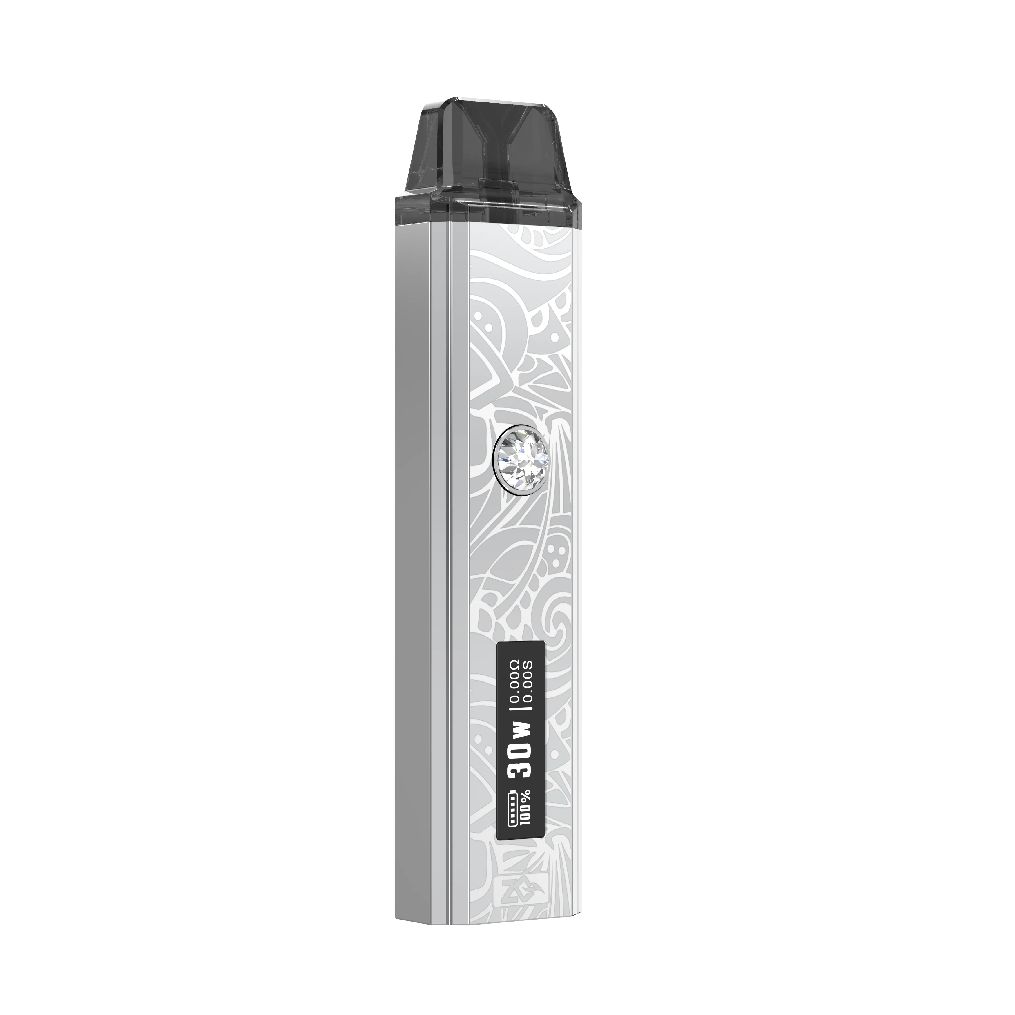 Cigarro Eletrônico ZQ Xtal Pro, Vaporizador MTL RDTL, Sistema Pod 30W, 0.69 "OLED, Bateria Embutida de Tanque 3.0ml, 1000mAh