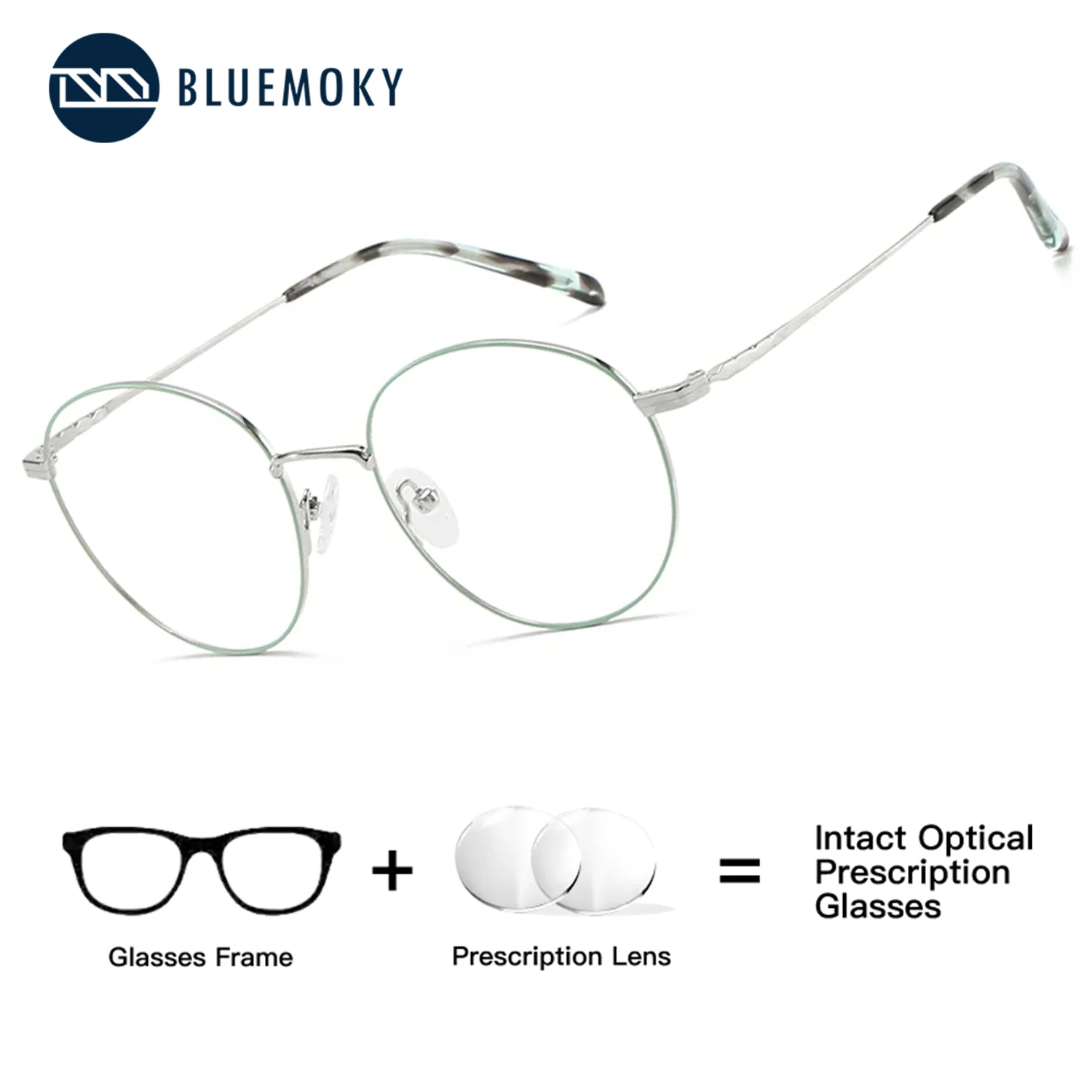 

Очки BLUEMOKY для мужчин и женщин: титановые, с защитой от синего света, круглые, с фотохромными линзами для чтения