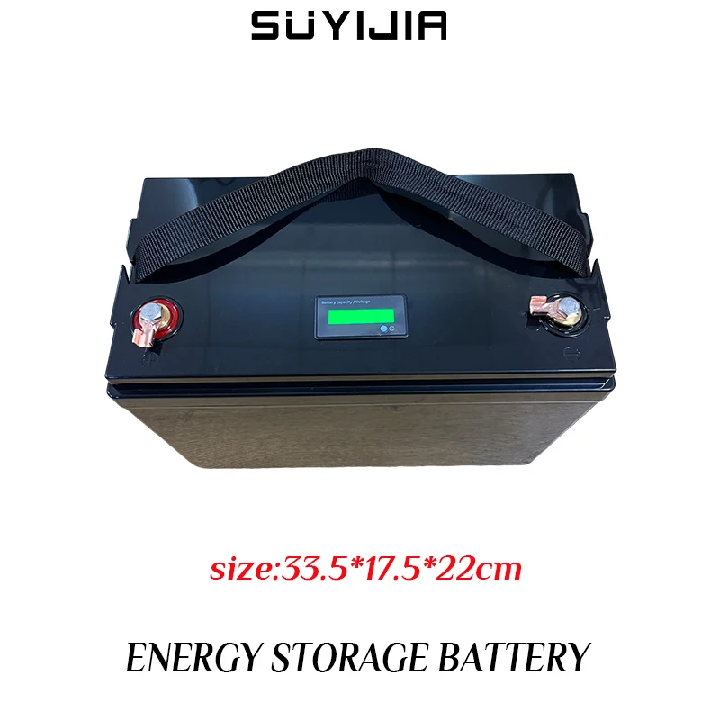 12V1200W Lithium Iron Phosphate Battery Pack 100Ah Voltage Display Outdoor UPS Power Supply System Emergency Backup Power Supply