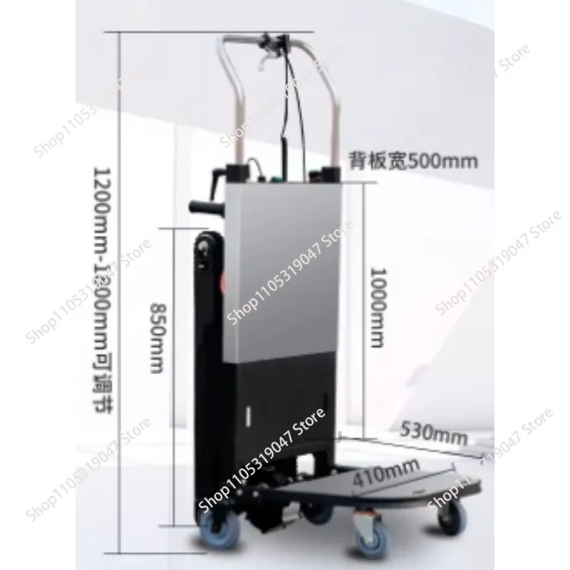 Suitable for Electric Stair Climbing Cart - Foldable Crawler Truck w/ 400W Motor & Rubber Tracks for Heavy Load Transport
