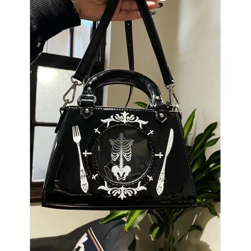 

JIAERDI черная сумка Ita в японском стиле, женская кожаная квадратная сумка-мессенджер в стиле Харадзюку, женские сумки через плечо с ручкой в стиле аниме Y2k