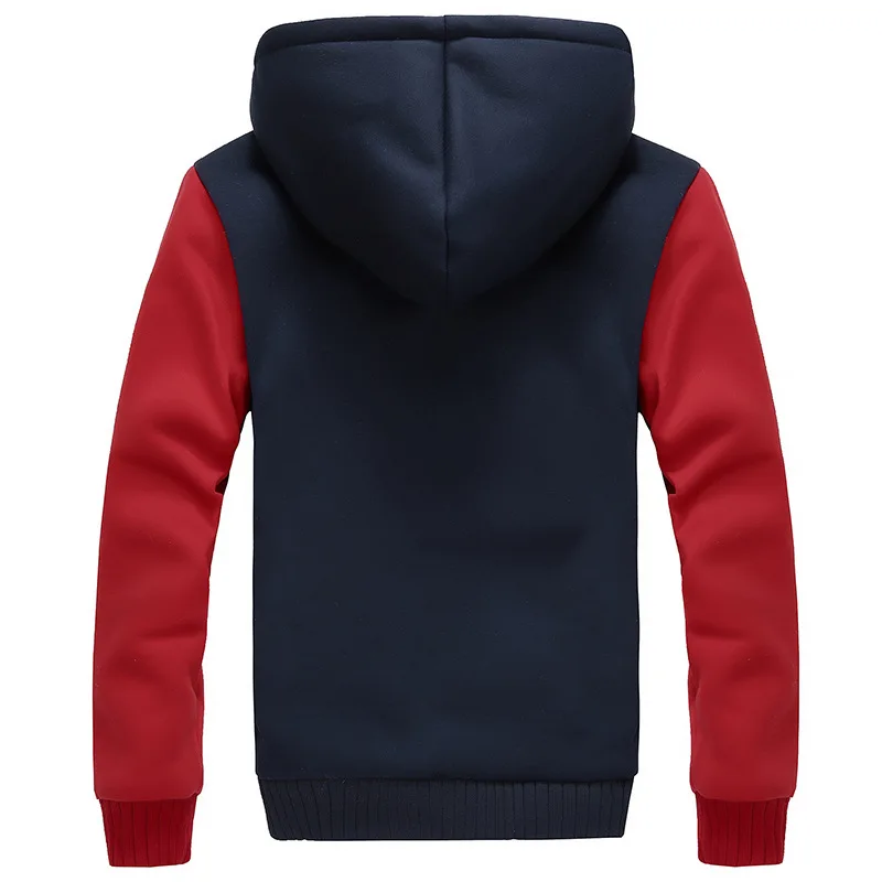 Winter men thick Sweatshirts fleece hoodies hooded jackets warm 8XL 9XL large size big 10XL black Sweatshirt zipper 150KG 54