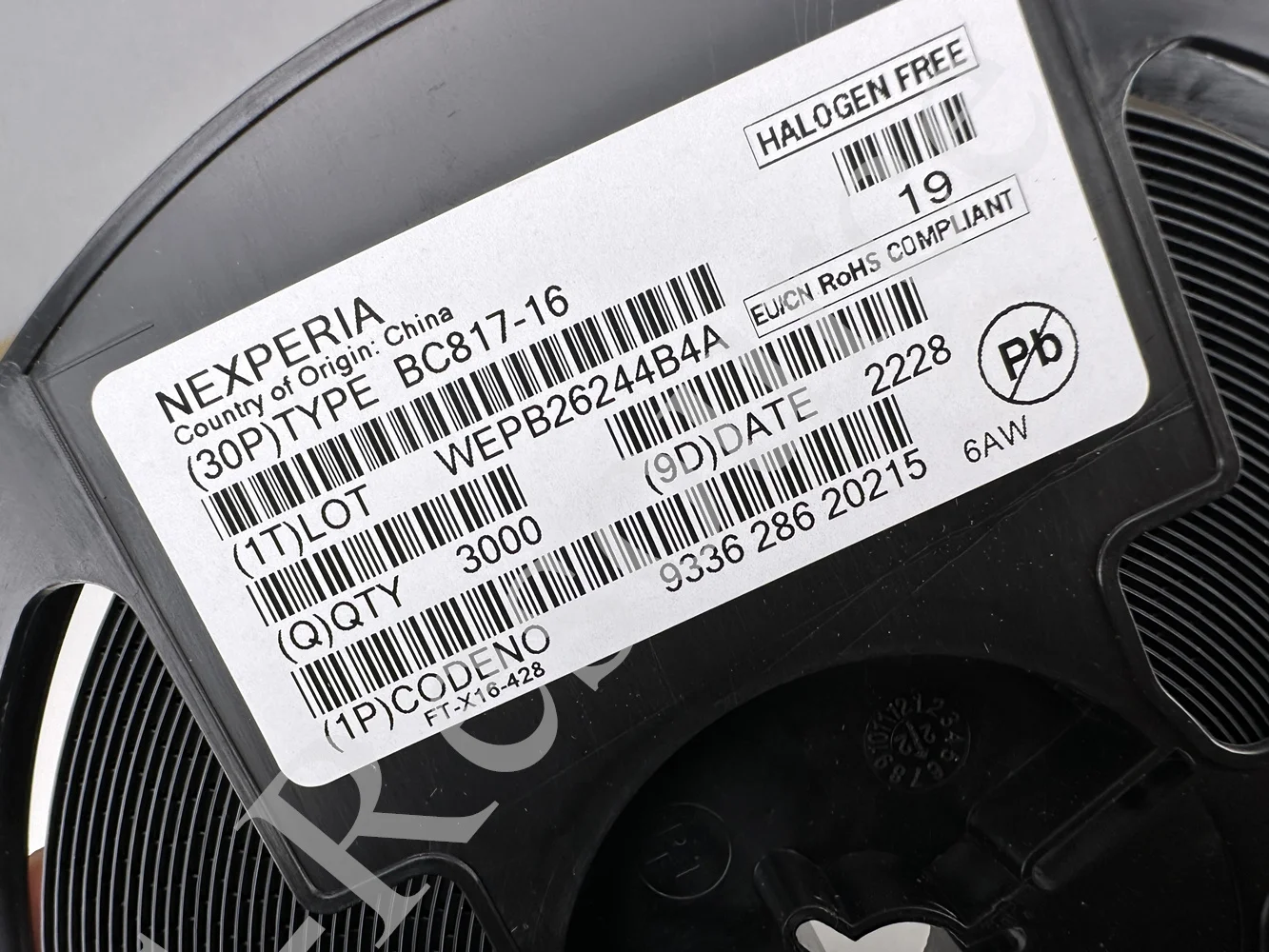 (100PCS) BC817-16,215 SOT-23 (Marking 6AW) 45V/500mA NPN patch triode