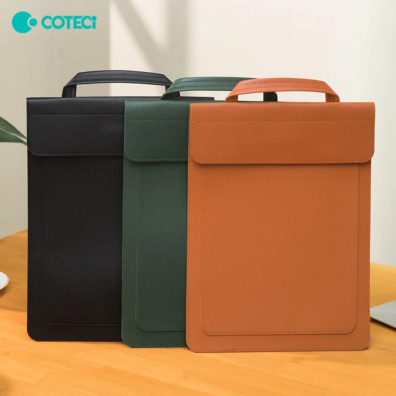 COTECi Laptop Sleeve Bag 13-14 Inch 15-16 Inch Ultra-thin Protective Case Portable Simple Single Handbag for Business