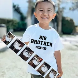 Big Brother Est 2025 Print Kid T-Shirt Child Summer T Shirt Tops Pregnancy Announcement Boys Shirts Toddler Short Sleeve Clothes