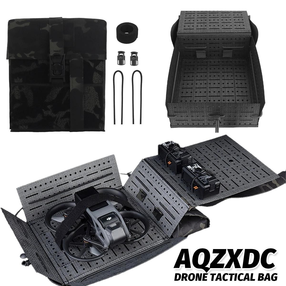 

Drone Deployment Bag Universal Adjustable Tactical Protection Bag Portable Molle Storage Accessory Bag Remote Control Organizer
