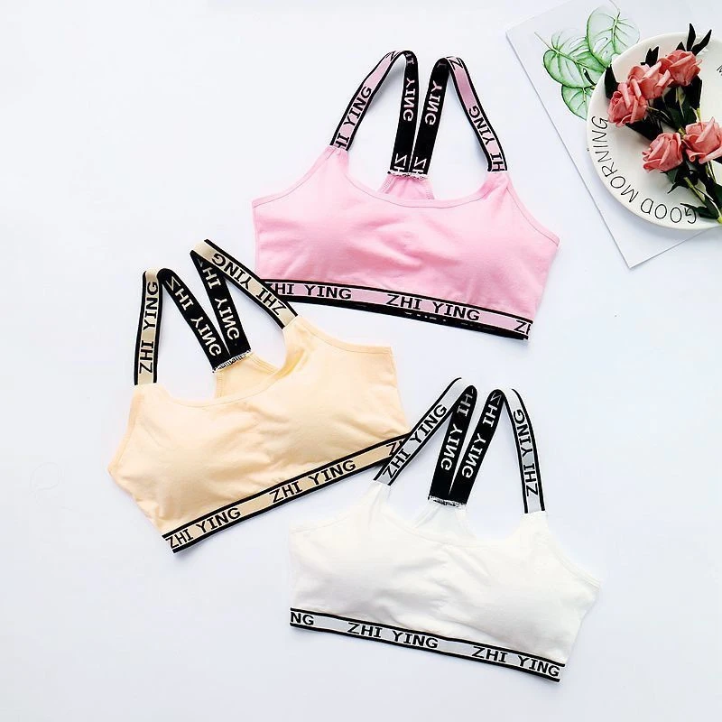 Teenage Girl Bra Seamless Bralette Full Cup Cotton Underwear Sleep Bra Tube Top Young Girls Lingerie Intimates Sports Vest Bras