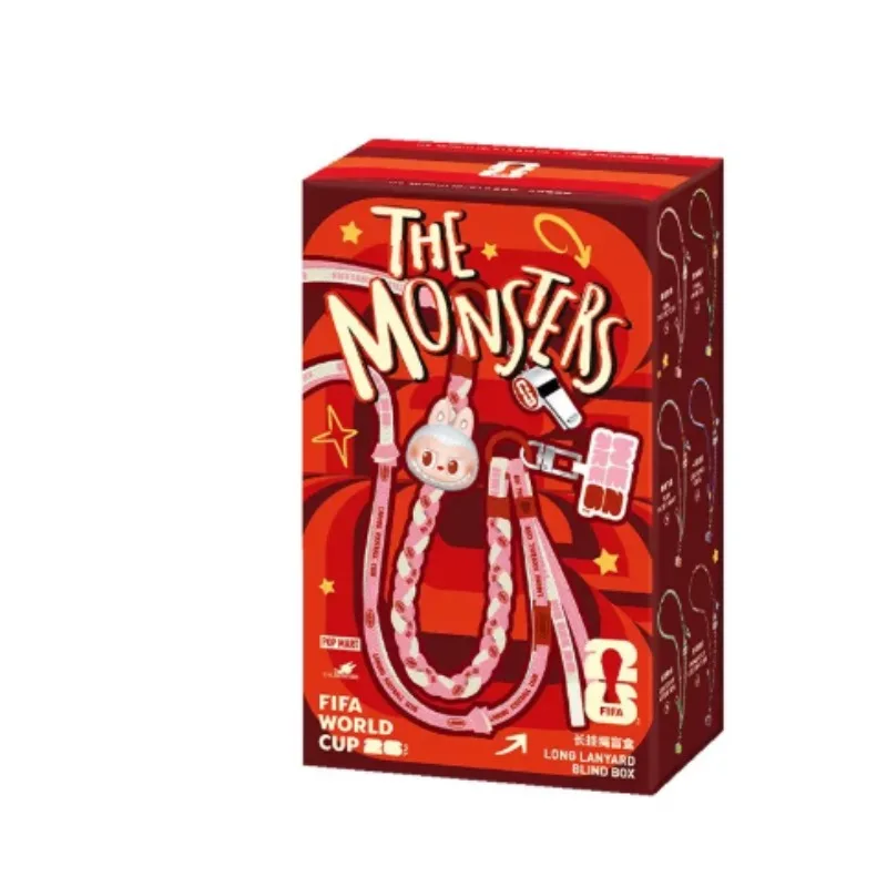 

POP MART THE MONSTERS FIFA Series Long Hanging Rope Blind Box Collectible Keychain Gift with Diverse Colors
