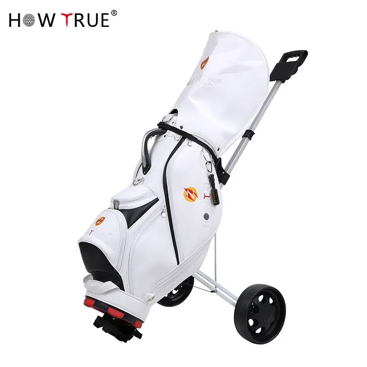 Golf Cart Aluminum Alloy Ball Cart Portable Foldable Golf Cart Easy assembly bearing 15kgs Quick Folding Detachable wheels