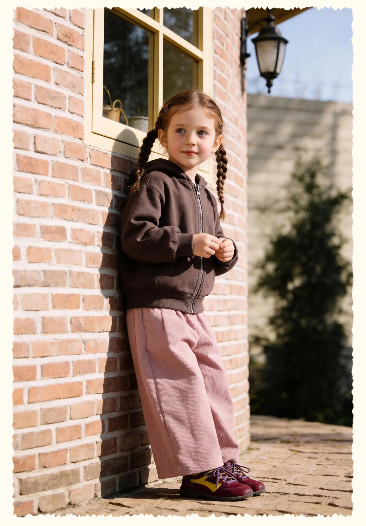 Amila 2026 Herbst Neue Kinder-Freizeithose mit seitlicher Pinguin-Verzierung Vintage Niedliche Atmosphäre Vielseitige Hose – Detail 12