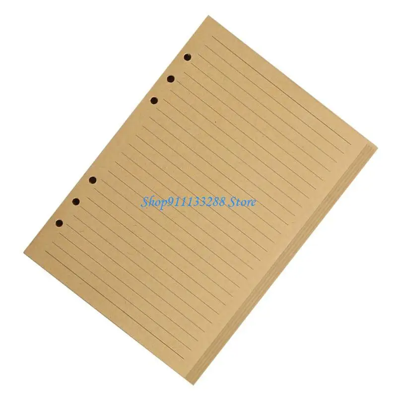 G88D 80 Sheets 6 Holes Refill Inserts Horizontal Line Paper Refillable Refill Paper Filling Paper Replacement Sheets