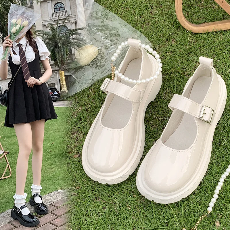 Neue 2024 Lolita Schuhe Japanische Mary Jane Schuhe Frauen Vintage Mädchen Studenten JK Uniform Plattform Schuhe Cosplay High Heels Plus