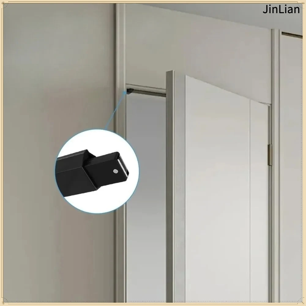 Heavy Duty Push to Open Cabinet Catches Hidden Magnetic Door Lock Catch, No Handle Needed, Self-Adhesive or Screw