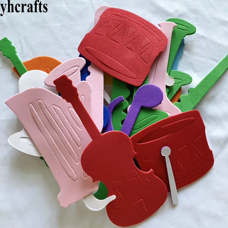 Autocollants en mousse pour instruments musicaux, note de musique arina, apprentissage précoce, jouets éducatifs, artisanat de maternelle,