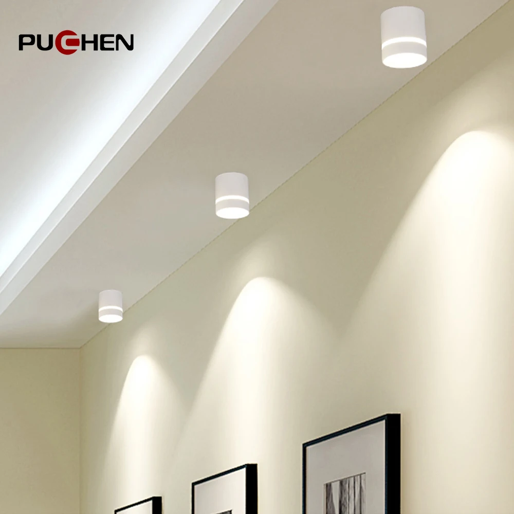 Puchen Bắc Âu Nhôm Âm Trần LED SMD Âm Trần Acrylic Đèn Phòng Ngủ Phòng Khách Nghiên Cứu Nhà Đèn Trang Trí