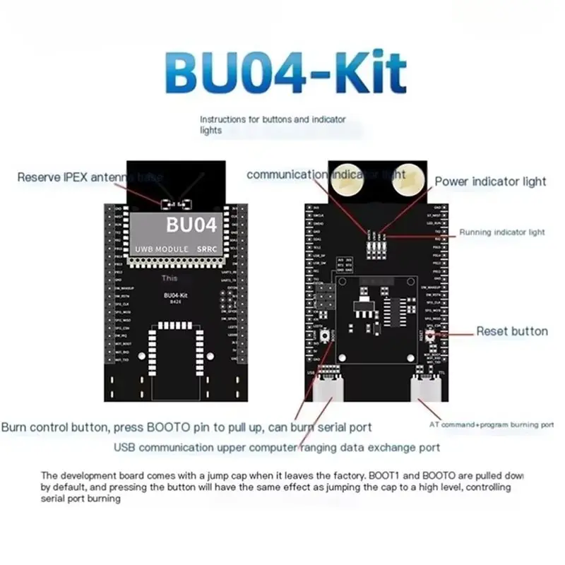 ABGI-UWB Entwicklungsboard BU03+BU04 Entwicklungsboard 10Cm TWR Entfernungs- und Positionierungsmodul – Detail 4
