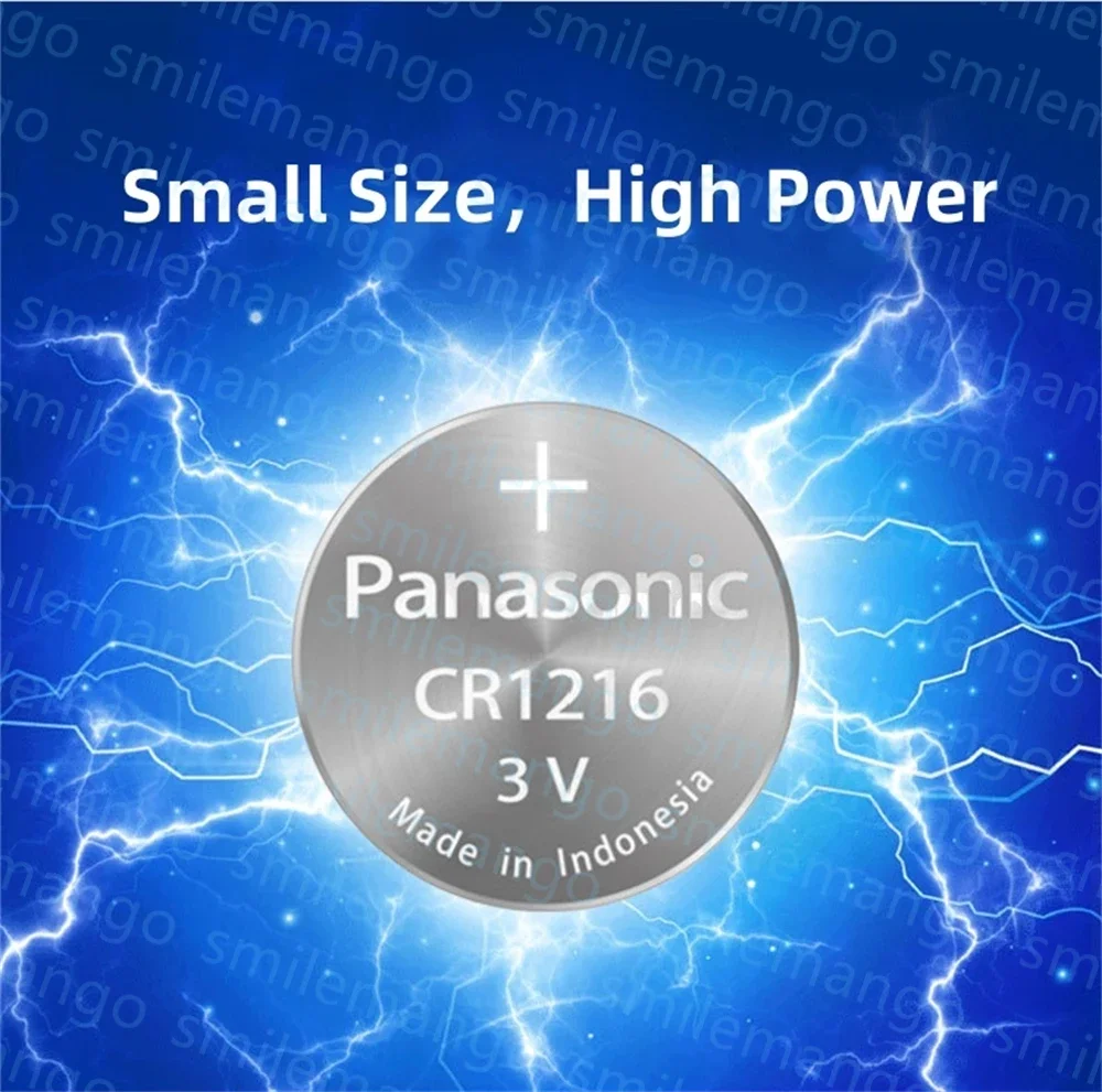 Panasonic CR1216 Button Battery 3V Electronic Watch Car Remote Control Key Pedometer Brake Light Universal Lithium Battery