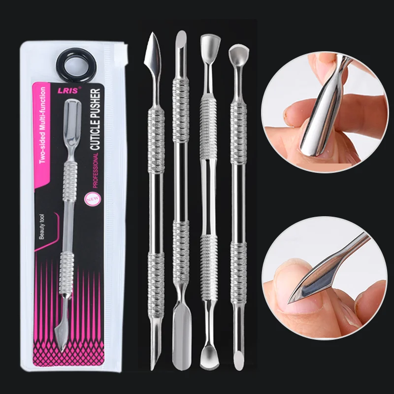 1 قطعة هوك نوع انتهازي للبشرة مزيل طلاء الأظافر هلام مسمار البولندية مقشرة مكشطة الفولاذ المقاوم للصدأ أداة مانيكير نظيفة لفن الأظافر #1