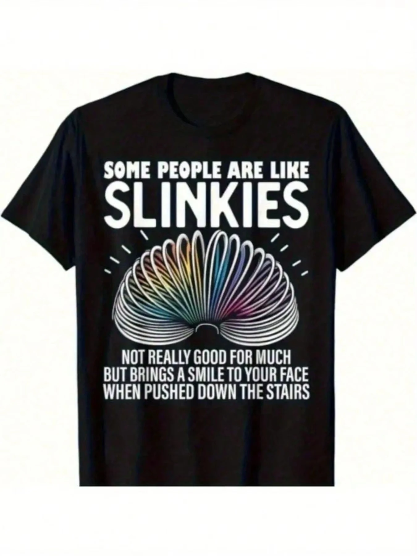 مضحك الساخرة Slinkies رجل الجرافيك تي شيرت للجنسين كل موسم لينة هدية المحملة للعائلة الشارع الاتجاه Y2K للجنسين Harajuku