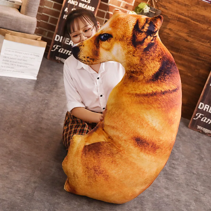 1PC Lifelike Cushion Funny Dog Animal Home Decor 3D Throw Pillow