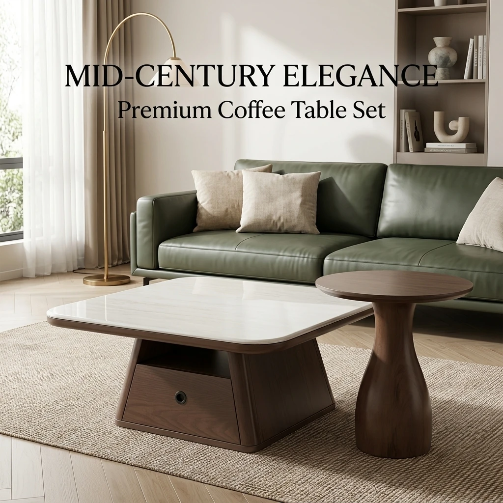 Modern two-piece design, smooth finish, easy to clean and durable, living room furniture