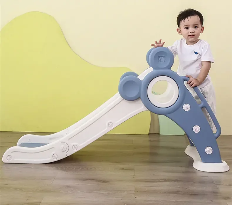 สไลเดอร์รูปยีราฟสำหรับเด็กเล่นในบ้านและนอกบ้าน สไลเดอร์สำหรับโรงเรียนอนุบาล สนามเด็กเล่น ของเล่นกีฬา พร้อมห่วงบาสเก็ตบอล