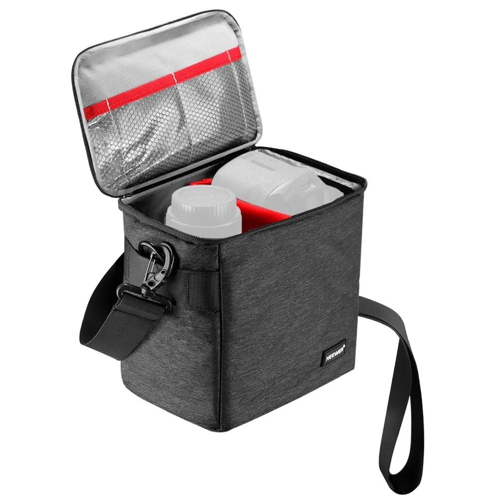 Neewer Waterproof Camera and Lens Storage Carrying Case for Canon Nikon Sony DSLR，8.7x5.9x12.6 inches Soft Padded Bag