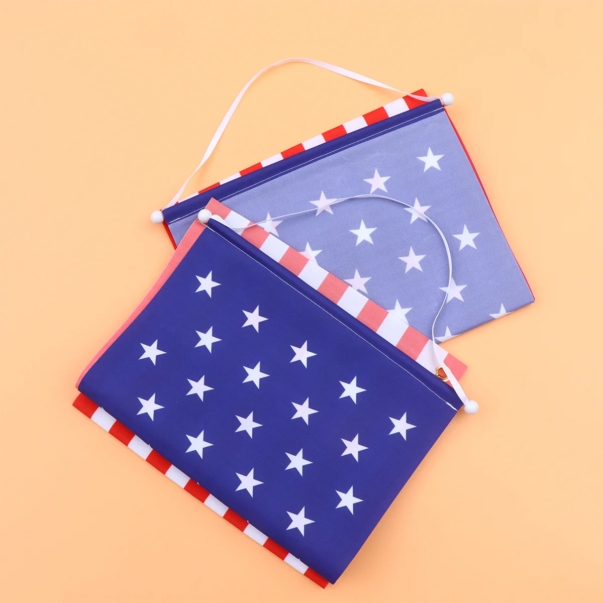 زوج واحد من لافتة باب يوم الاستقلال ستارة الباب الأمامي نمط العلم الأمريكي لتزيين الحفلات خلفية الصورة سهلة الإعداد