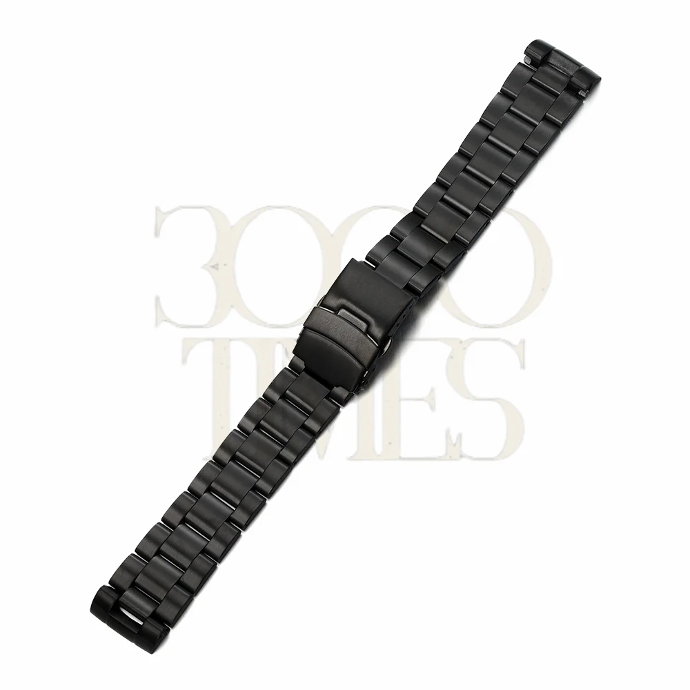 18MM 20MM 22MM 24MM Stainless Steel PVD Black Solid Curved End Link Watch Strap Bracelet Fit For SKX 6105 Watch