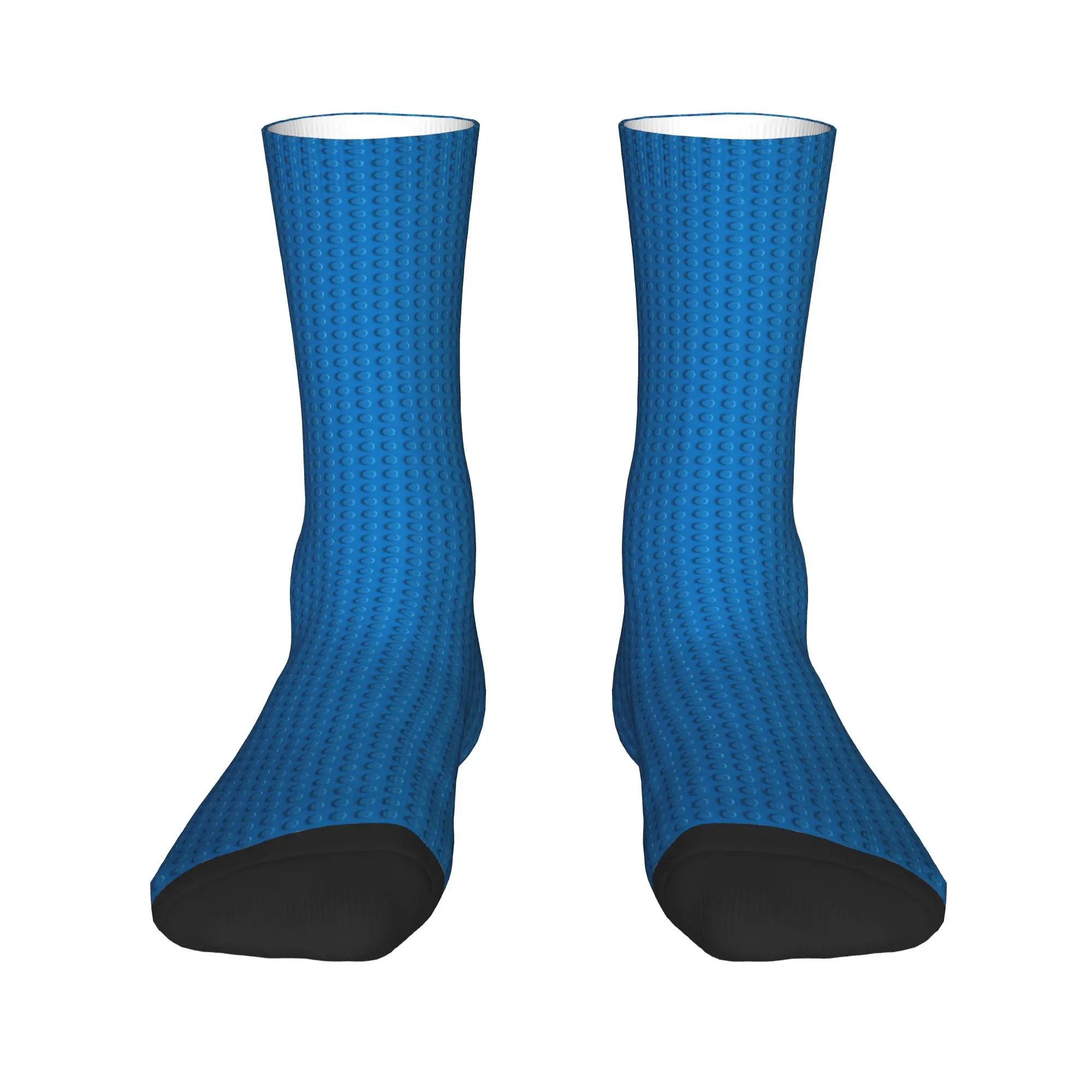 Men Socks Blue Building Brick Pattern Legos Texture Stockings Anti Skid Medium Soft Socks Winter Fashion Outdoor Sports Socks