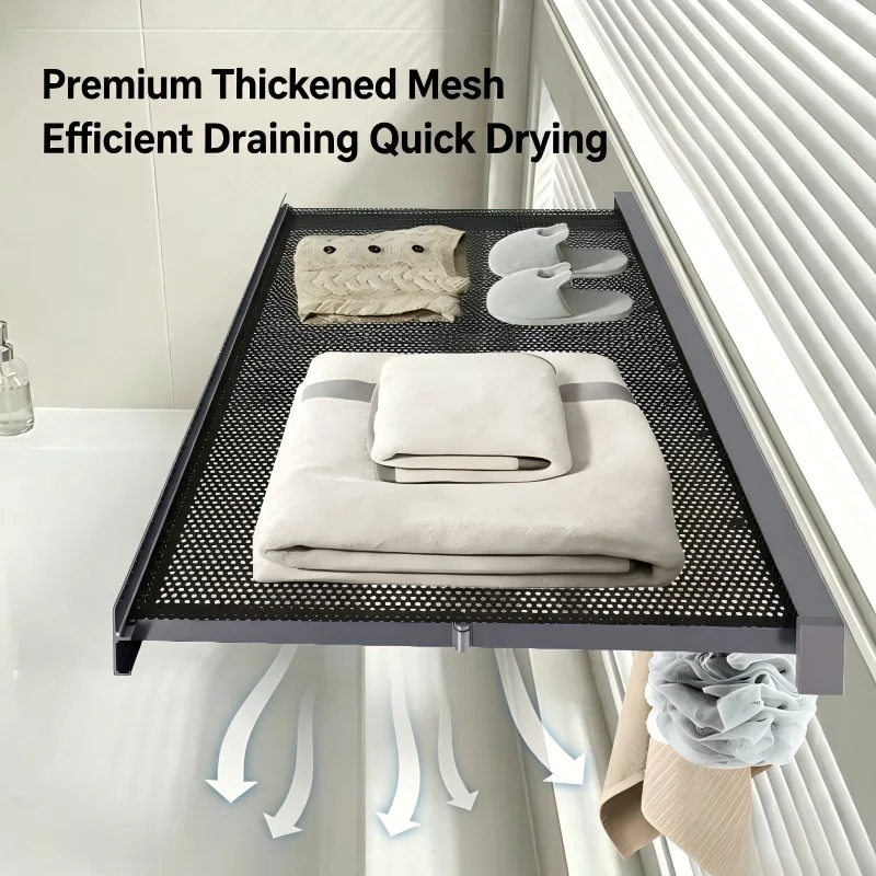 Punch‑Free Foldable Wall Mounted Clothes Hat Rack, Space‑Saving Retractable Hook Hanger Organizer, Multi‑Purpose Storage Holder