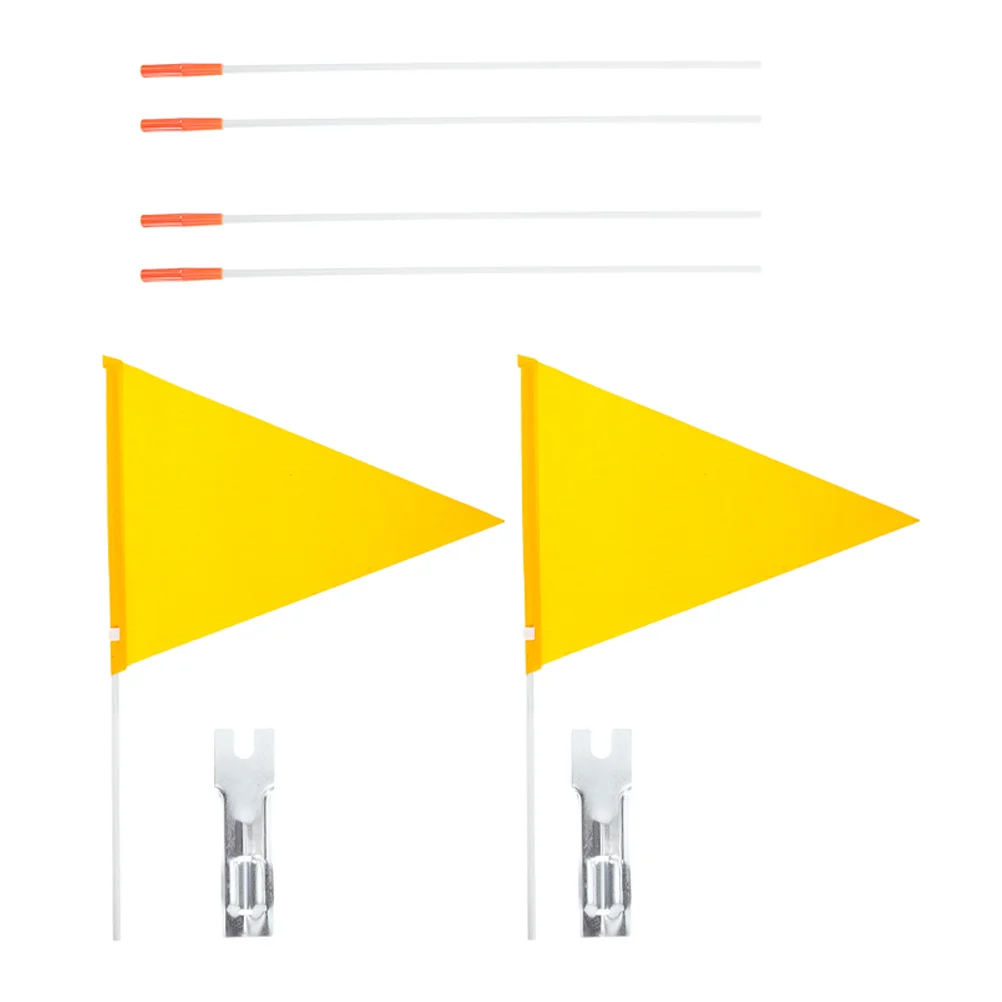

2pcs Bike Flag Pole Waterproof Tear-Resistant For Safety Outdoor Riding Bicycle Accessories Kids Girls Bikes Tail Flagpole