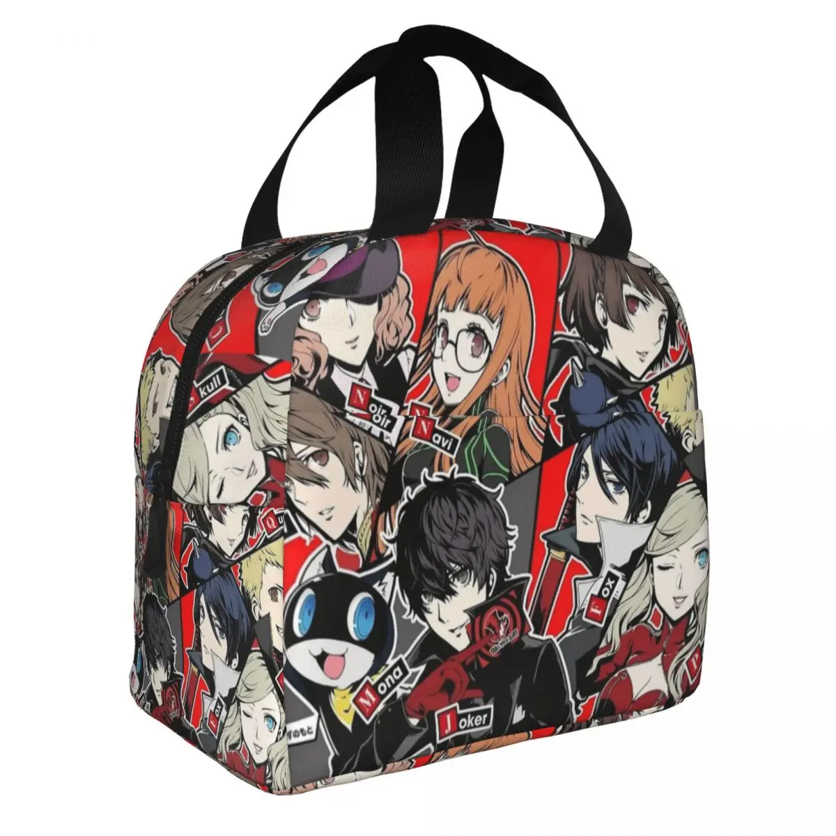 P5 Character Game Insulated Lunch Bag Large Personas Lunch Container Thermal Bag Tote Lunch Box College Picnic Girl Boy