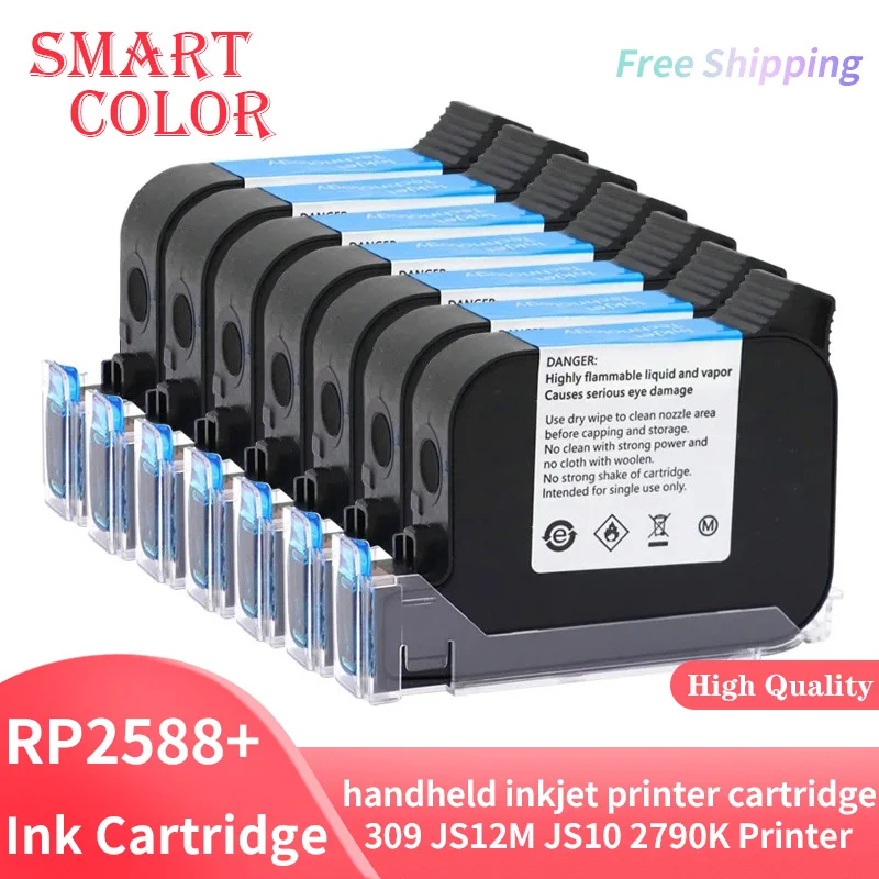 12.7mm For RP2588+ 2588M 12.7mm handheld inkjet Printer Cartridge 309 JS12M JS10 2790K inkjet Printer quick-drying ink Cartridge