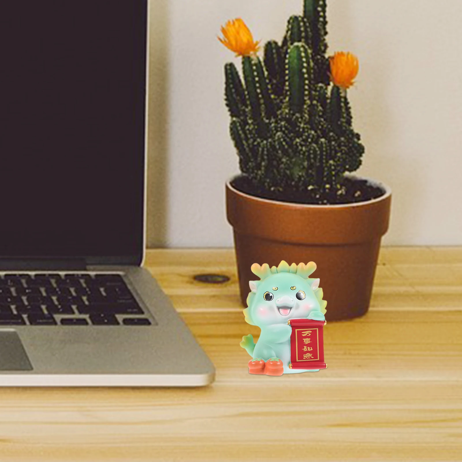 

Auspicious Dragon Figurine Resin Craft Lightweight Diverse Colors Detailed Home Decor Yard Garden Miniature New Year Gift R om