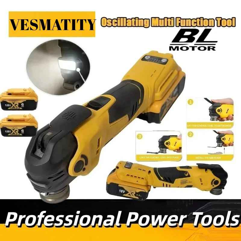 Oscillating Multi Function Tool Electric Saw With Trimmer/Shovel/Cutting Woodworking Tool For Dewalt Battery