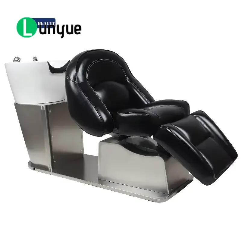 Shampoo Chair with Bowl Drop Leather Hair Washing Unit for Beauty Spa Barber Shop Comfortable Durable Styling Furniture