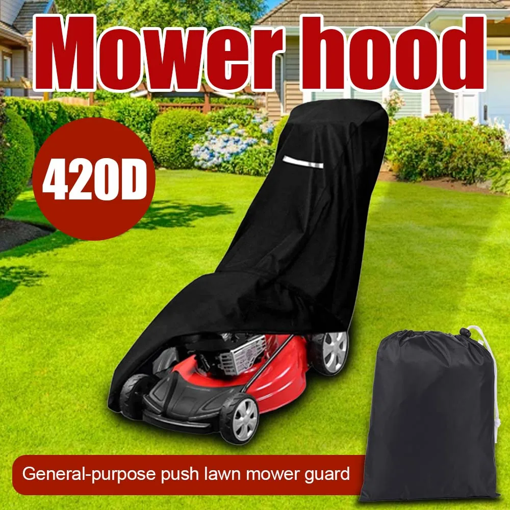 

Outdoor Garden Waterproof Lawn Mower Cover UV Protector Rainproof Sunscreen 410D Oxford Cloth Universal Size Protective Cover