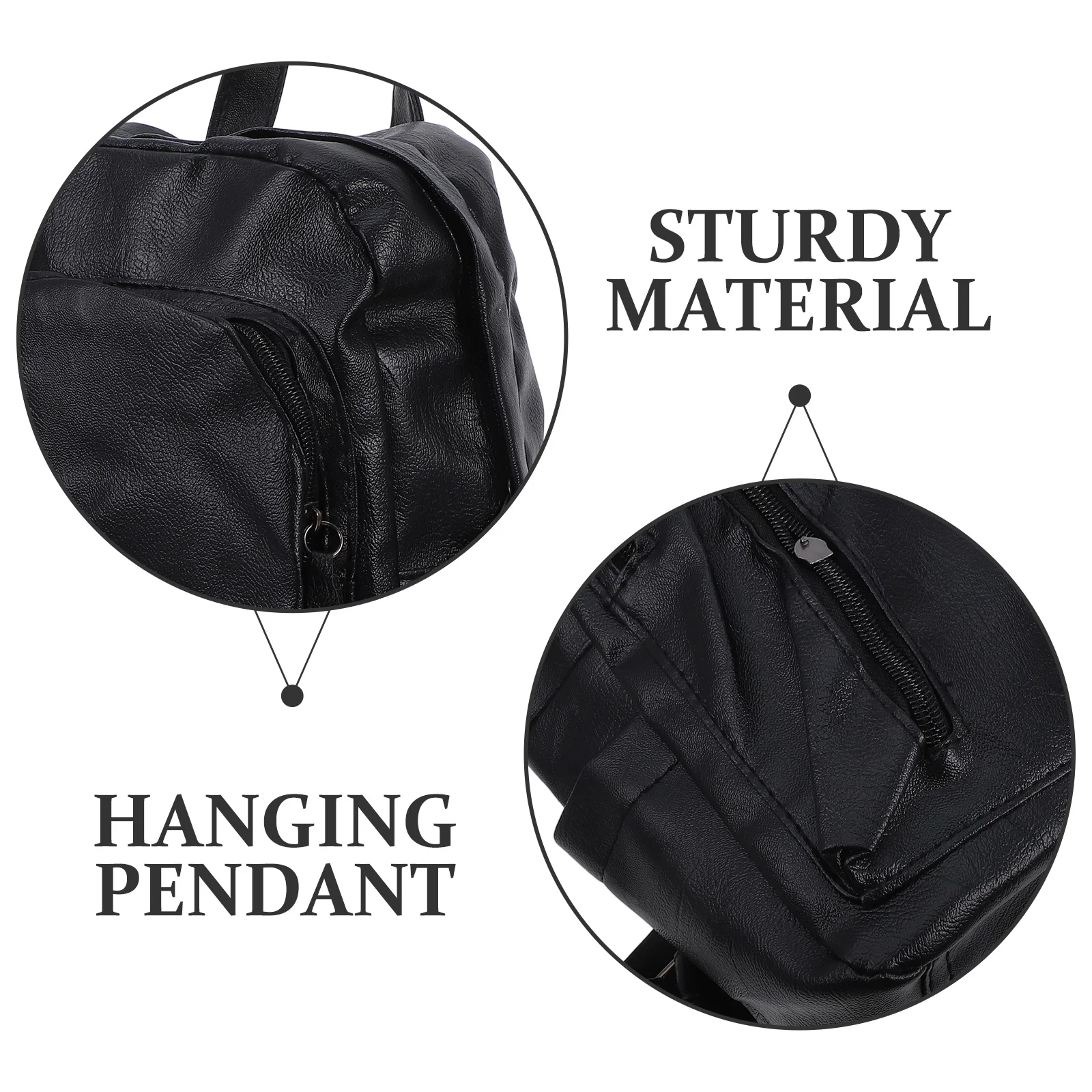 حقيبة ظهر عصرية من البولي يوريثان باللون الأسود ذات سعة كبيرة حقيبة كتف للسفر المدرسية مضادة للسرقة وسحاب حقيبة ظهر من البولي يوريثان