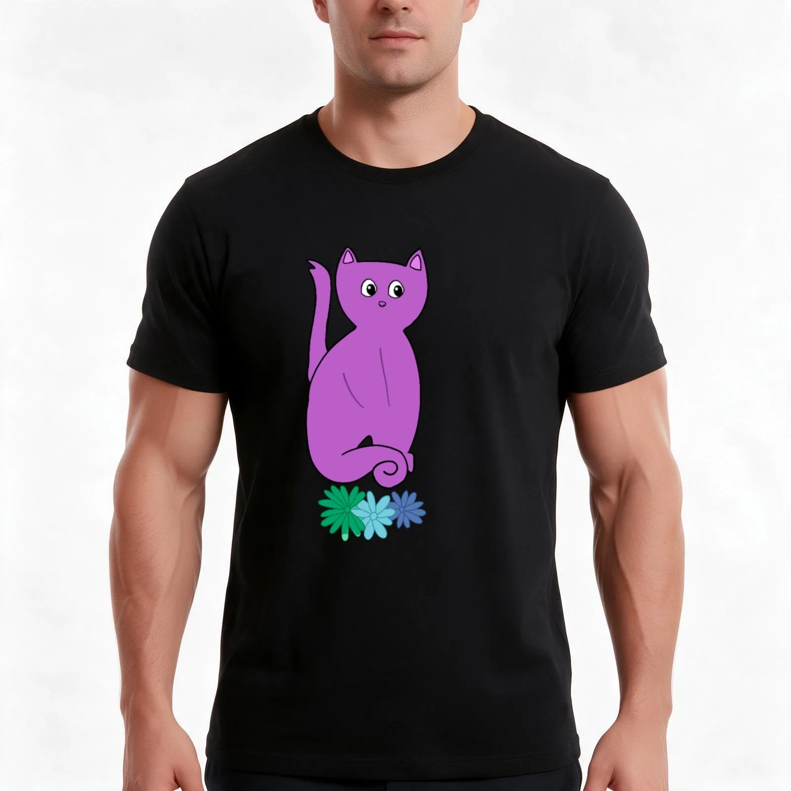 Mamma Mia 2 – Camiseta com estampa de gato, ideal para o verão, de algodão, estilo casual, corte folgado, para uso urbano, com estampa gráfica vintage