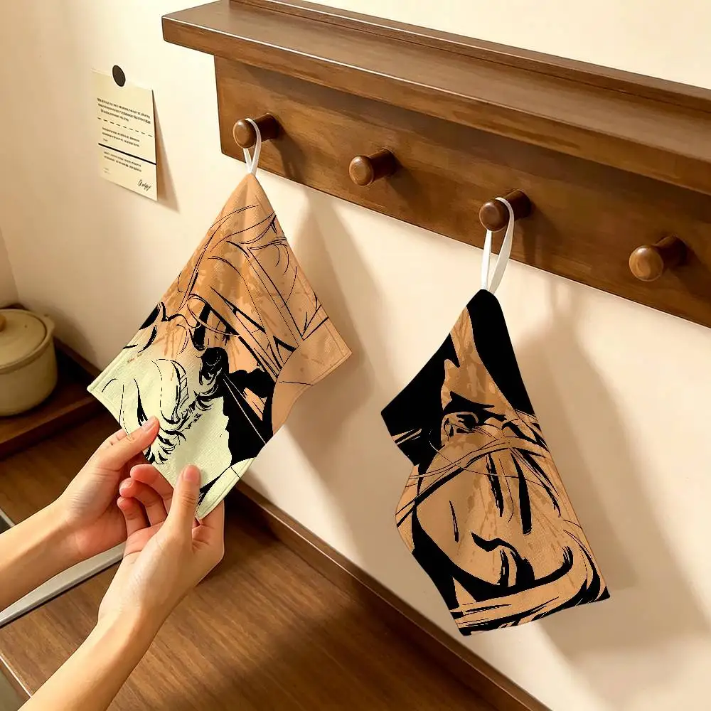 Anime A-Alien Stage Polyester Cotton Hanging Kitchen Towel, Soft Hand Wiping Towel, Reusable for Kitchen Bathroom Home